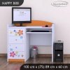 Psací stůl Happy B08 -  srdce z květů (Barva bílá)