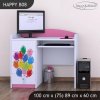 Psací stůl Happy B08 - zelené auto s balónky (Barva bílá)
