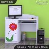 Psací stůl Happy B09 - dva květy (Barva bílá)
