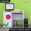 Psací stůl Happy B09 - dva květy (Barva bílá)