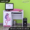 Psací stůl Happy B09 - jednorožec (Barva bílá)