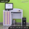 Psací stůl Happy B09 - barevné pásky (Barva bílá)