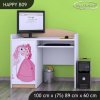 Psací stůl Happy B09 - princezna s koníkem (Barva bílá)
