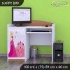 Psací stůl Happy B09 - princezna se zámkem (Barva bílá)