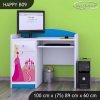 Psací stůl Happy B09 - princezna se zámkem (Barva bílá)