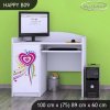 Psací stůl Happy B09 - pejsek a srdce (Barva bílá)
