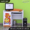 Psací stůl Happy B09 -  lokomotiva (Barva bílá)