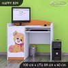 Psací stůl Happy B09 -  medvídek s mašlí (Barva bílá)