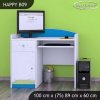 Psací stůl Happy B09 -  modrý medvídek (Barva bílá)