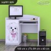 Psací stůl Happy B09 -  pejsek s mašlí (Barva bílá)