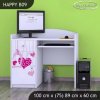 Psací stůl Happy B09 -  padající srdce (Barva bílá)