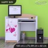 Psací stůl Happy B09 -  padající srdce (Barva bílá)