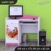 Psací stůl Happy B09 -  zpívající auto (Barva bílá)