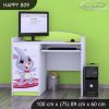 Psací stůl Happy B09 -  super zajíček (Barva bílá)