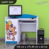 Psací stůl Happy B09 -  šťastný medvídek (Barva bílá)