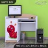 Psací stůl Happy B09 -  veselá housenka (Barva bílá)