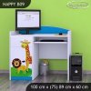 Psací stůl Happy B09 -  veselý zvěřinec (Barva bílá)