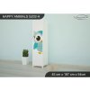 Skříň Animals SZ02 - AM01 (Barva bílá, Otevírání dvířek pravé, Vnitřek skříně šatní tyč)