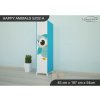 Skříň Animals SZ02 - AM01 (Barva bílá, Otevírání dvířek pravé, Vnitřek skříně šatní tyč)