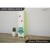 Skříň Animals SZ02 - AM02 (Barva bílá, Otevírání dvířek pravé, Vnitřek skříně šatní tyč)