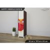 Skříň Animals SZ02 - AM03 (Barva bílá, Otevírání dvířek pravé, Vnitřek skříně šatní tyč)