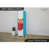 Skříň Animals SZ02 - AM03 (Barva bílá, Otevírání dvířek pravé, Vnitřek skříně šatní tyč)