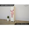 Skříň Animals SZ02 - AM05 (Barva bílá, Otevírání dvířek pravé, Vnitřek skříně šatní tyč)