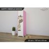 Skříň Animals SZ02 - AM07 (Barva bílá, Otevírání dvířek pravé, Vnitřek skříně šatní tyč)
