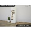 Skříň Animals SZ02 - AM07 (Barva bílá, Otevírání dvířek pravé, Vnitřek skříně šatní tyč)