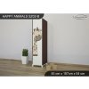 Skříň Animals SZ02 - AM07 (Barva bílá, Otevírání dvířek pravé, Vnitřek skříně šatní tyč)