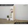 Skříň Animals SZ02 - AM07 (Barva bílá, Otevírání dvířek pravé, Vnitřek skříně šatní tyč)