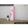 Skříň Animals SZ02 - AM08 (Barva bílá, Otevírání dvířek pravé, Vnitřek skříně šatní tyč)