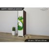 Skříň Animals SZ02 - AM10 (Barva bílá, Otevírání dvířek pravé, Vnitřek skříně šatní tyč)