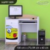 Psací stůl Happy B09 -  žluté auto (Barva bílá)