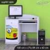 Psací stůl Happy B09 -  žluté auto (Barva bílá)