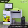 Psací stůl Happy B09 -  žluté auto (Barva bílá)