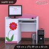 Psací stůl Happy B10 - dva květy (Barva bílá)
