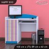 Psací stůl Happy B10 - barevné pásky (Barva bílá)