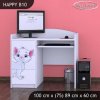 Psací stůl Happy B10 - bílá kočička (Barva bílá)