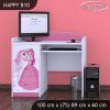 Psací stůl Happy B10 - princezna s koníkem (Barva bílá)