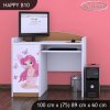 Psací stůl Happy B10 - víla s motýlkami (Barva bílá)