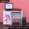Psací stůl Happy B10 - víla s motýlkami (Barva bílá)