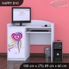 Psací stůl Happy B10 - pejsek a srdce (Barva bílá)