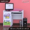 Psací stůl Happy B10 - motýl s květinou (Barva bílá)