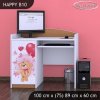 Psací stůl Happy B10 - medvídek s balónky (Barva bílá)