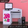 Psací stůl Happy B10 - růžový hříbeček (Barva bílá)