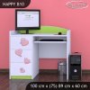 Psací stůl Happy B10 - růžový slon se srdcem (Barva bílá)