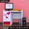 Psací stůl Happy B10 - srdíčka (Barva bílá)