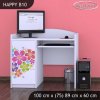 Psací stůl Happy B10 - srdce z květů (Barva bílá)