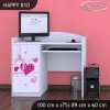 Psací stůl Happy B10 - padající srdce (Barva bílá)
